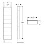 Geberit iCon - Armoire haute 1800x450x150 mm, 1 porte, charnières G / D, miroir intérieur, blanc brillant 502.317.01.1