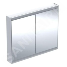Geberit ONE - Armoire miroir avec éclairage LED, 1050x900x150 mm, 2 portes, aluminium 505.814.00.1