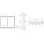 Geberit ONE - Armoire miroir avec éclairage LED, 1050x900x150 mm, 2 portes, avec niche, encastrée, aluminium 505.824.00.1 Geberit ONE - Armoire miroir avec éclairage LED, 1050x900x150 mm, 2 portes, avec niche, encastrée, aluminium 505.824.00.1