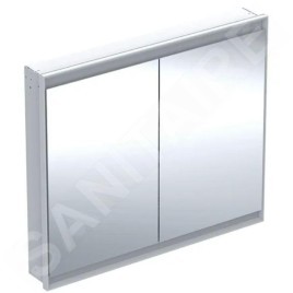 Geberit ONE - Armoire miroir avec éclairage LED, 1050x900x150 mm, 2 portes, encastrée, blanc 505.804.00.2
