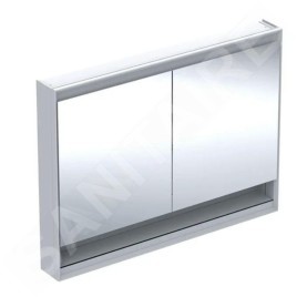 Geberit ONE - Armoire miroir avec éclairage LED, 1200x900x150 mm, 2 portes, avec niche, blanc 505.835.00.2
