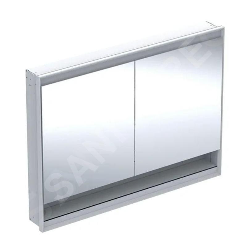 Geberit ONE - Armoire miroir avec éclairage LED, 1200x900x150 mm, 2 portes, avec niche, encastrée, blanc 505.825.00.2 Geberit ONE - Armoire miroir avec éclairage LED, 1200x900x150 mm, 2 portes, avec niche, encastrée, blanc 505.825.00.2