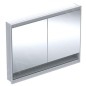 Geberit ONE - Armoire miroir avec éclairage LED, 1200x900x150 mm, 2 portes, avec niche, encastrée, blanc 505.825.00.2 Geberit ONE - Armoire miroir avec éclairage LED, 1200x900x150 mm, 2 portes, avec niche, encastrée, blanc 505.825.00.2