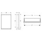 Geberit ONE - Armoire miroir avec éclairage LED, 600x900x150 mm, charnières à gauche, encastrée, blanc 505.800.00.2 Geberit ONE - Armoire miroir avec éclairage LED, 600x900x150 mm, charnières à gauche, encastrée, blanc 505.800.00.2