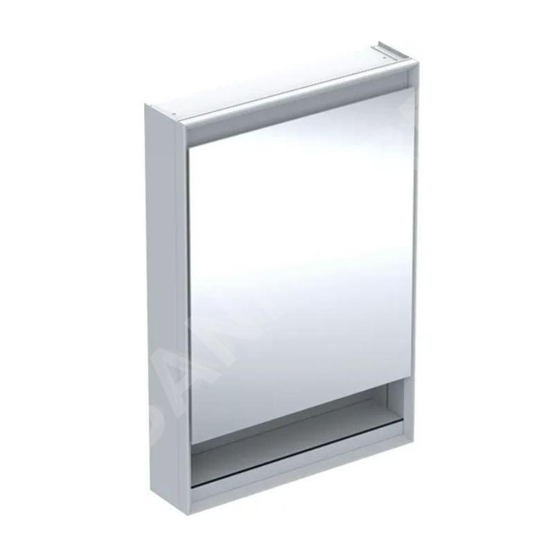 Geberit ONE - Armoire miroir avec éclairage LED, 600x900x150 mm, charnières à droite, avec de la niche, en aluminium Geberit ONE - Armoire miroir avec éclairage LED, 600x900x150 mm, charnières à droite, avec de la niche, en aluminium