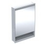 Geberit ONE - Armoire miroir avec éclairage LED, 600x900x150 mm, charnières à droite, avec niche, encastrée, blanc 505.821.00.2 Geberit ONE - Armoire miroir avec éclairage LED, 600x900x150 mm, charnières à droite, avec niche, encastrée, blanc 505.821.00.2