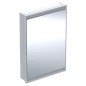 Geberit ONE - Armoire miroir avec éclairage LED, 600x900x150 mm, charnières à droite, encastrée, aluminium 505.801.00.1 Geberit ONE - Armoire miroir avec éclairage LED, 600x900x150 mm, charnières à droite, encastrée, aluminium 505.801.00.1