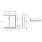 Geberit ONE - Armoire miroir avec éclairage LED, 750x900x150 mm, 2 portes, avec niche, blanc 505.832.00.2 Geberit ONE - Armoire miroir avec éclairage LED, 750x900x150 mm, 2 portes, avec niche, blanc 505.832.00.2