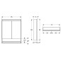 Geberit ONE - Armoire miroir avec éclairage LED, 750x900x150 mm, 2 portes, avec niche, encastrée, blanc 505.822.00.2 Geberit ONE - Armoire miroir avec éclairage LED, 750x900x150 mm, 2 portes, avec niche, encastrée, blanc 505.822.00.2