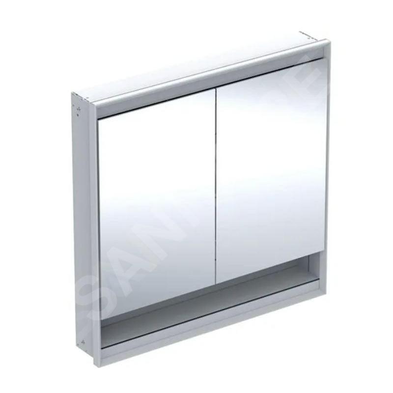 Geberit ONE - Armoire miroir avec éclairage LED, 900x900x150 mm, 2 portes, avec niche, encastrée, blanc 505.823.00.2 Geberit ONE - Armoire miroir avec éclairage LED, 900x900x150 mm, 2 portes, avec niche, encastrée, blanc 505.823.00.2