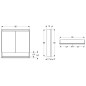 Geberit ONE - Armoire miroir avec éclairage LED, 900x900x150 mm, 2 portes, avec niche, encastrée, blanc 505.823.00.2 Geberit ONE - Armoire miroir avec éclairage LED, 900x900x150 mm, 2 portes, avec niche, encastrée, blanc 505.823.00.2