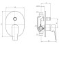 Aqualine Lotta - Mitigeur encastrable, pour 2 sorties, chrome LT742