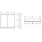 Geberit ONE - Armoire miroir avec éclairage LED, 900x900x150 mm, 2 portes, encastrée, blanc 505.803.00.2 Geberit ONE - Armoire miroir avec éclairage LED, 900x900x150 mm, 2 portes, encastrée, blanc 505.803.00.2