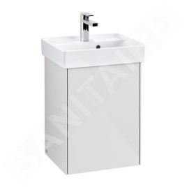 Villeroy & Boch Collaro - Armoire de toilette haute, 410x546x344 mm, 1 porte, charnières à droite, Glossy White C00501DH