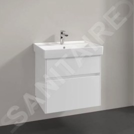 Villeroy & Boch Collaro - Meuble-vasque, 604x546x444 mm, 2 tiroirs, Glossy White C00900DH