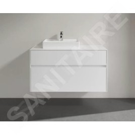 Villeroy & Boch Collaro - Meuble pour lavabo, 1000x548x500 mm, 2 tiroirs, Glossy White C01700DH