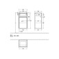 Villeroy & Boch Collaro - Armoire latérale, 404x748x349 mm, 1 porte, charnières à droite, Glossy White C03201DH