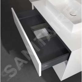 Villeroy & Boch Collaro - Meuble-vasque, 800x548x500 mm, 2 tiroirs, Glossy White C08000DH
