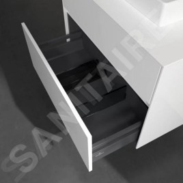 Villeroy & Boch Collaro - Meuble-vasque, 800x548x500 mm, 2 tiroirs, Glossy White C08000DH