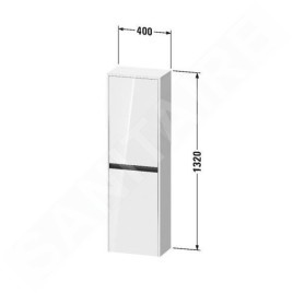 Duravit Ketho.2 - Armoire  1320x400x240 mm, 2 portes, charnières à droite, blanc brillant K21319R22220000