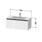 Duravit Ketho.2 - Meuble-vasque 440x1010x480 mm, 1 tiroir, graphite mat K25064049490000