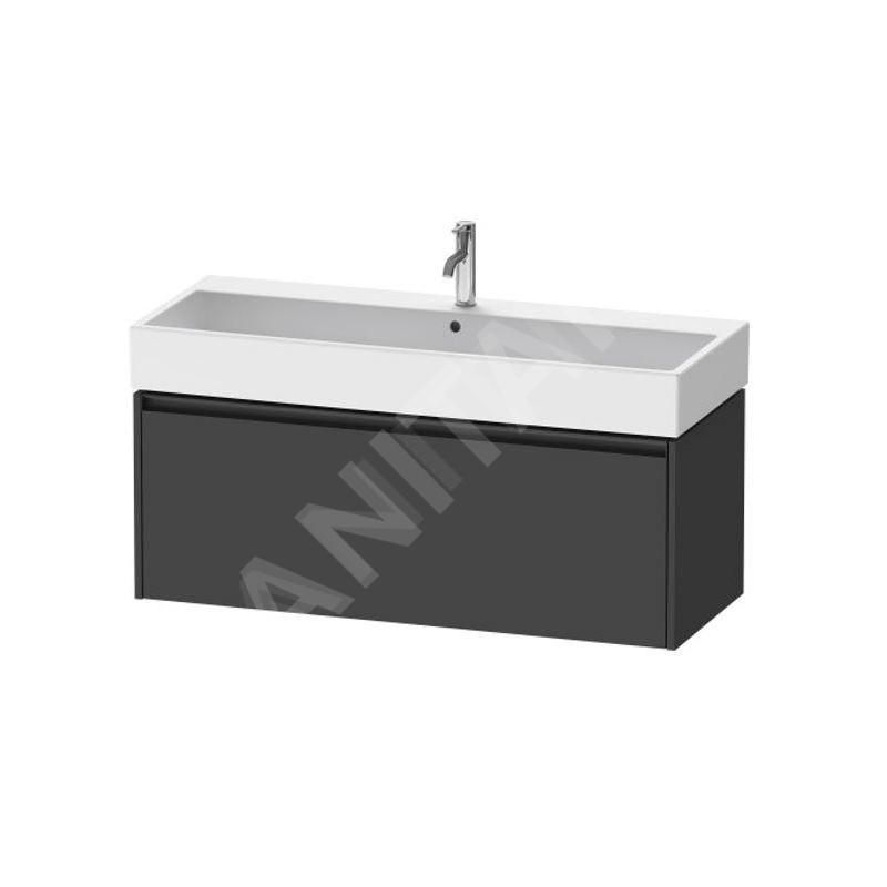 Duravit Ketho.2 - Meuble-vasque 440x1184x460 mm, 1 tiroir, graphite mat K25079049490000 Duravit Ketho.2 - Meuble-vasque 440x1184x460 mm, 1 tiroir, graphite mat K25079049490000