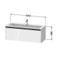 Duravit Ketho.2 - Meuble-vasque 440x1210x480 mm, 1 tiroir, graphite mat K25065049490000