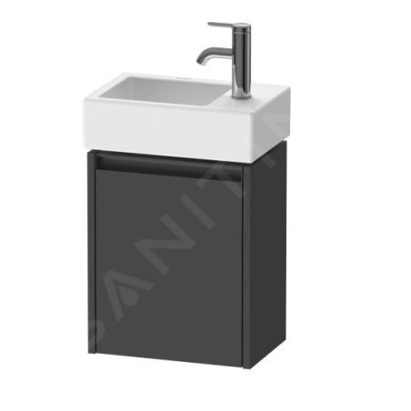 Duravit Ketho.2 - Meuble-vasque 440x364x238 mm, 1 porte, charnières à gauche, graphite mat K25071L49490000