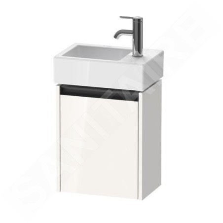 Duravit Ketho.2 - Meuble-vasque 440x364x238 mm, 1 porte, charnières à gauche, blanc brillant K25071L22220000