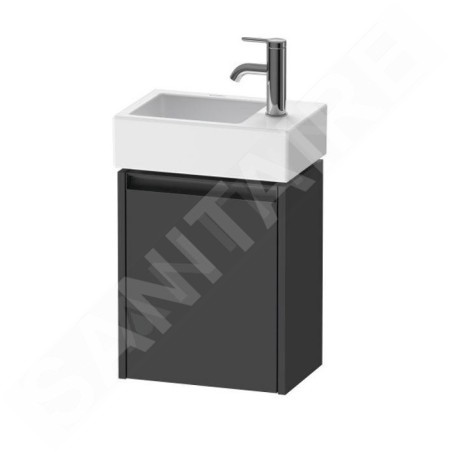 Duravit Ketho.2 - Meuble-vasque 440x364x238 mm, 1 porte, charnières à droite, graphite mat K25071R49490000
