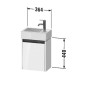 Duravit Ketho.2 - Meuble-vasque 440x364x238 mm, 1 porte, charnières à droite, blanc brillant K25071R22220000 Duravit Ketho.2 - Meuble-vasque 440x364x238 mm, 1 porte, charnières à droite, blanc brillant K25071R22220000