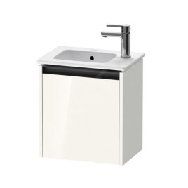 Duravit Ketho.2 - Meuble-vasque 440x410x292 mm, 1 porte, charnières à gauche, blanc brillant K25060L22220000