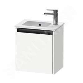 Duravit Ketho.2 - Meuble-vasque 440x410x292 mm, 1 porte, charnières à gauche, blanc mat K25060L18180000