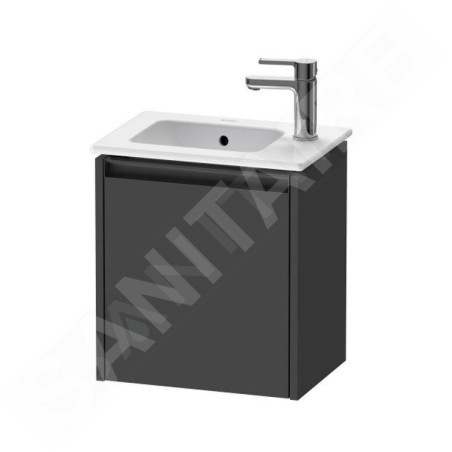 Duravit Ketho.2 - Meuble-vasque 440x410x292 mm, 1 porte, charnières à droite, graphite mat K25060R49490000