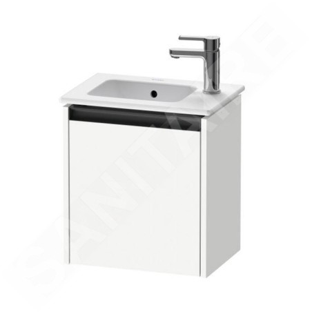 Duravit Ketho.2 - Meuble-vasque 440x410x292 mm, 1 porte, charnières à droite, blanc brillant K25060R22220000