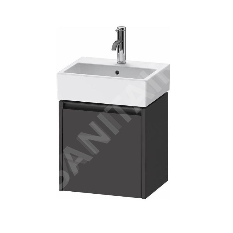 Duravit Ketho.2 - Meuble-vasque 440x434x338 mm, 1 porte, charnières à gauche, graphite mat K25070L49490000