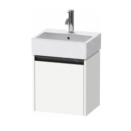 Duravit Ketho.2 - Meuble-vasque 440x434x338 mm, 1 porte, charnières à gauche, blanc mat K25070L18180000