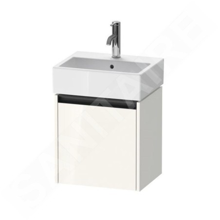 Duravit Ketho.2 - Meuble-vasque 440x434x338 mm, 1 porte, charnières à droite, blanc brillant K25070R22220000