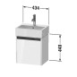 Duravit Ketho.2 - Meuble-vasque 440x434x338 mm, 1 porte, charnières à droite, blanc brillant K25070R22220000 Duravit Ketho.2 - Meuble-vasque 440x434x338 mm, 1 porte, charnières à droite, blanc brillant K25070R22220000