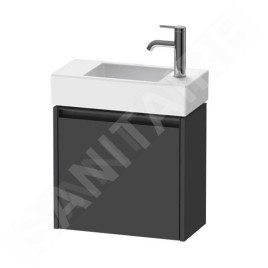 Duravit Ketho.2 - Meuble-vasque 440x484x238 mm, 1 porte, charnières à gauche, graphite mat K25072L49490000