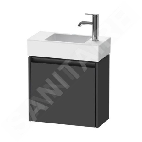Duravit Ketho.2 - Meuble-vasque 440x484x238 mm, 1 porte, charnières à gauche, graphite mat K25072L49490000