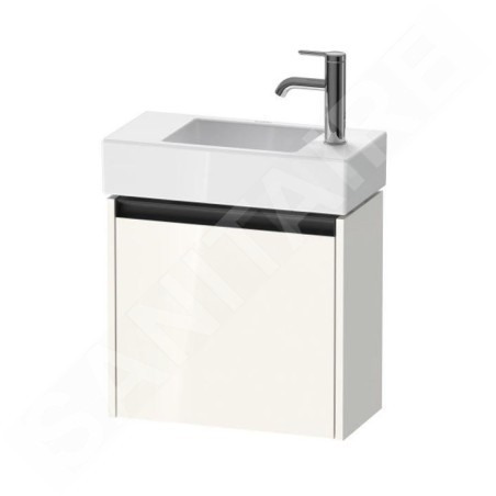 Duravit Ketho.2 - Meuble-vasque 440x484x238 mm, 1 porte, charnières à droite, blanc brillant K25072L22220000