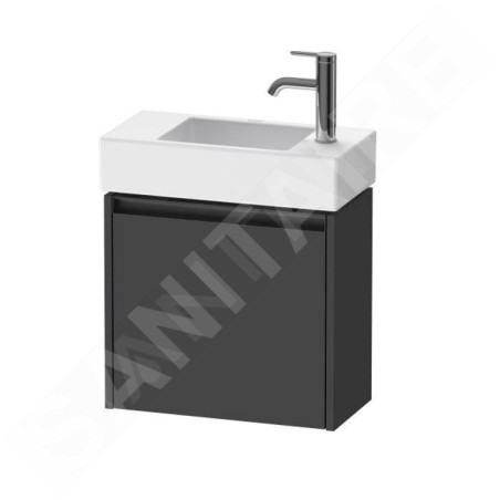 Duravit Ketho.2 - Meuble-vasque 440x484x238 mm, 1 porte, charnières à droite, graphite mat K25072R49490000