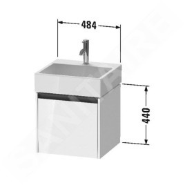 Duravit Ketho.2 - Meuble-vasque, 440x484x460 mm, 1 tiroir, blanc mat K25074018180000