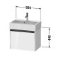 Duravit Ketho.2 - Meuble-vasque, 440x584x390 mm, 1 tiroir, blanc mat K25073018180000 Duravit Ketho.2 - Meuble-vasque, 440x584x390 mm, 1 tiroir, blanc mat K25073018180000