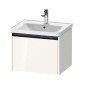 Duravit Ketho.2 - Meuble-vasque, 440x584x455 mm, 1 tiroir, blanc brillant K25081022220000 Duravit Ketho.2 - Meuble-vasque, 440x584x455 mm, 1 tiroir, blanc brillant K25081022220000