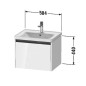 Duravit Ketho.2 - Meuble-vasque, 440x584x455 mm, 1 tiroir, blanc brillant K25081022220000 Duravit Ketho.2 - Meuble-vasque, 440x584x455 mm, 1 tiroir, blanc brillant K25081022220000