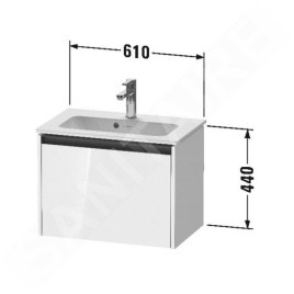 Duravit Ketho.2 - Meuble-vasque, 440x610x390 mm, 1 tiroir, blanc brillant K25055022220000