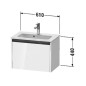 Duravit Ketho.2 - Meuble-vasque, 440x610x390 mm, 1 tiroir, blanc mat K25055018180000 Duravit Ketho.2 - Meuble-vasque, 440x610x390 mm, 1 tiroir, blanc mat K25055018180000
