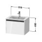 Duravit Ketho.2 - Meuble-vasque, 440x610x480 mm, 1 tiroir, blanc mat K25062018180000 Duravit Ketho.2 - Meuble-vasque, 440x610x480 mm, 1 tiroir, blanc mat K25062018180000